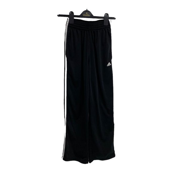 Adidas Men's Black Elastic Waist 3 Striped Straight Leg Sweatpants Size S - Picture 4 of 7